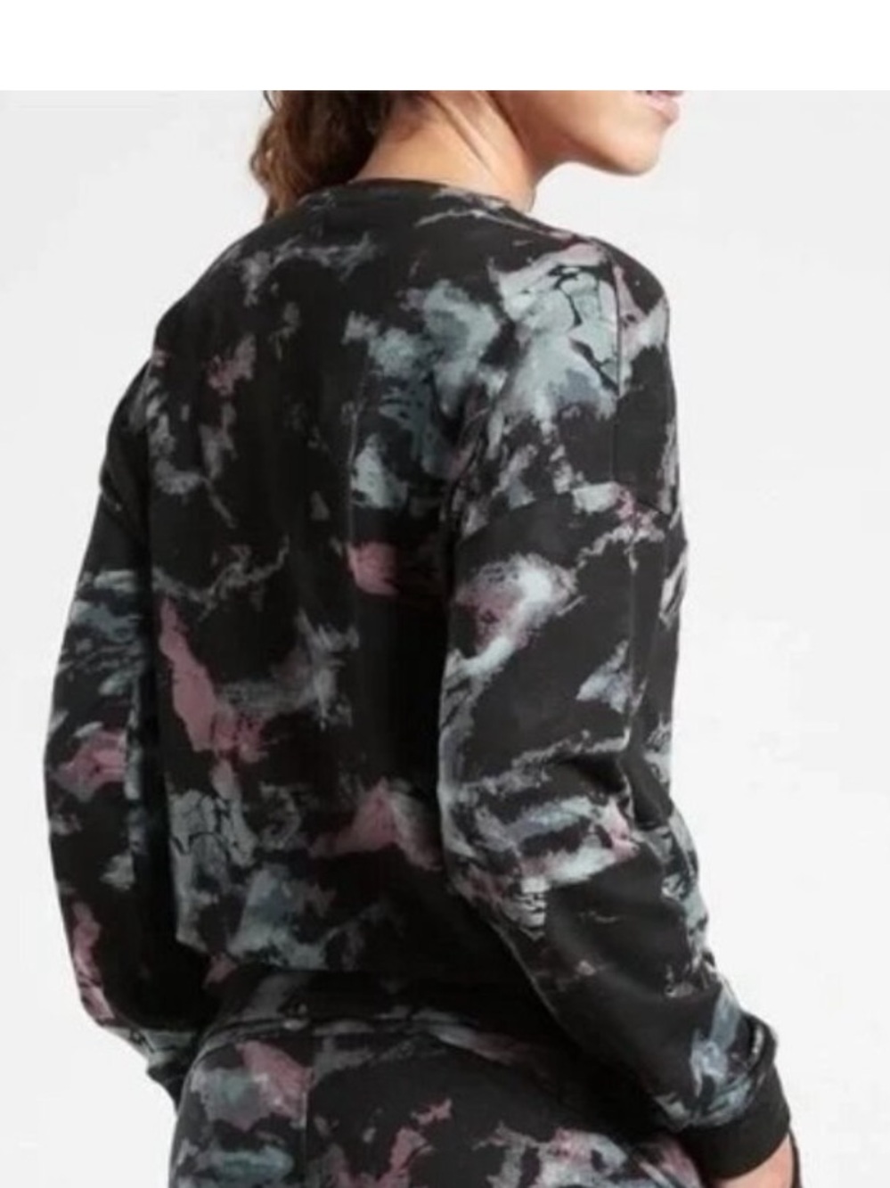 Athleta Black and Pink Camouflage Balance Crewneck Sweatshirt - Picture 5 of 7